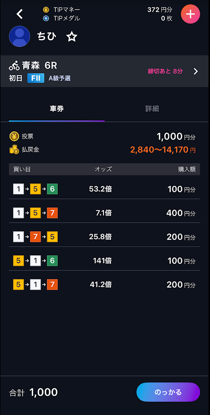 ティップスターの「のっかりベット」