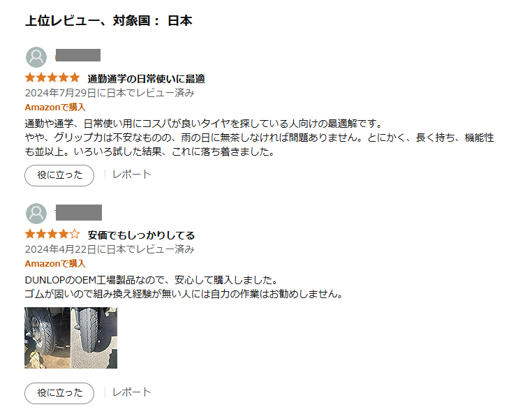 Amazonの商品レビュー