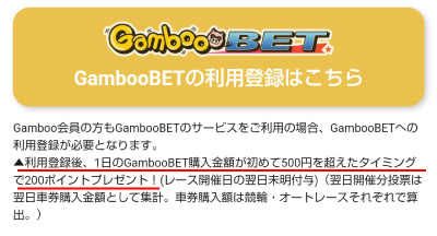 ギャンブーベットの登録キャンペーン