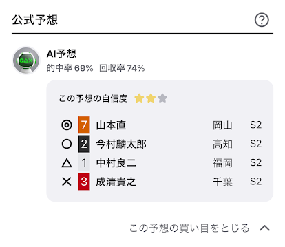 ウィンチケットのAI予想