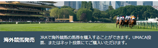 JRAのネット投票サービスなら海外競馬にも投票できる