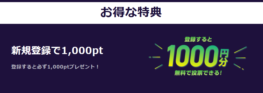 ウィンチケットの新規登録キャンペーン